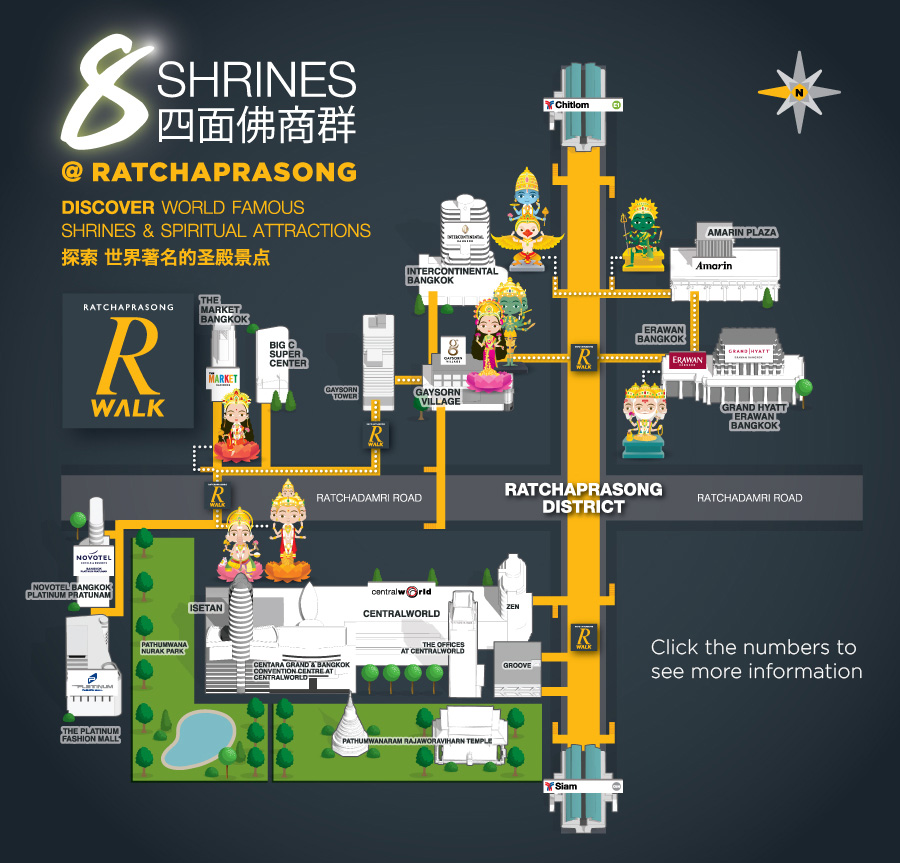 The 8 Shrines at Ratchaprasong | Ratchaprasong District Bangkok
